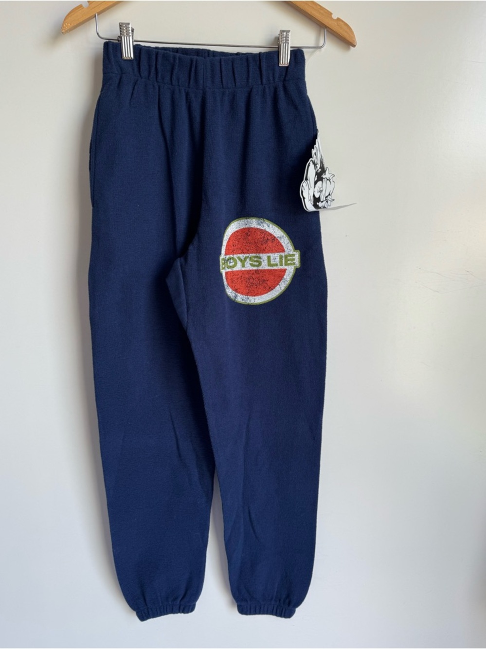 BOYS LIE PAMELA V3 MAC SLIM PANTS XS navy blue white cherubs NEW angel jogger - Picture 2 of 11